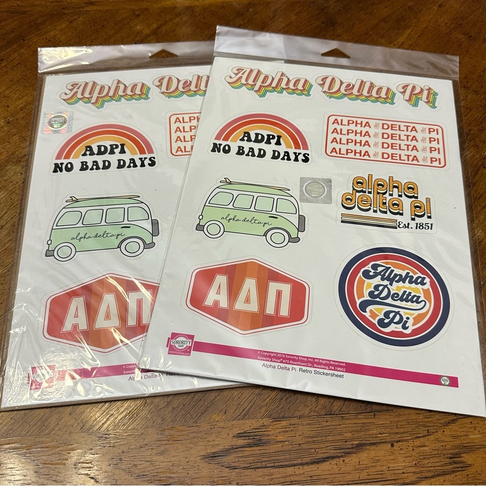 New- Alpha Delta Pi Retro Sorority Sticker Packs